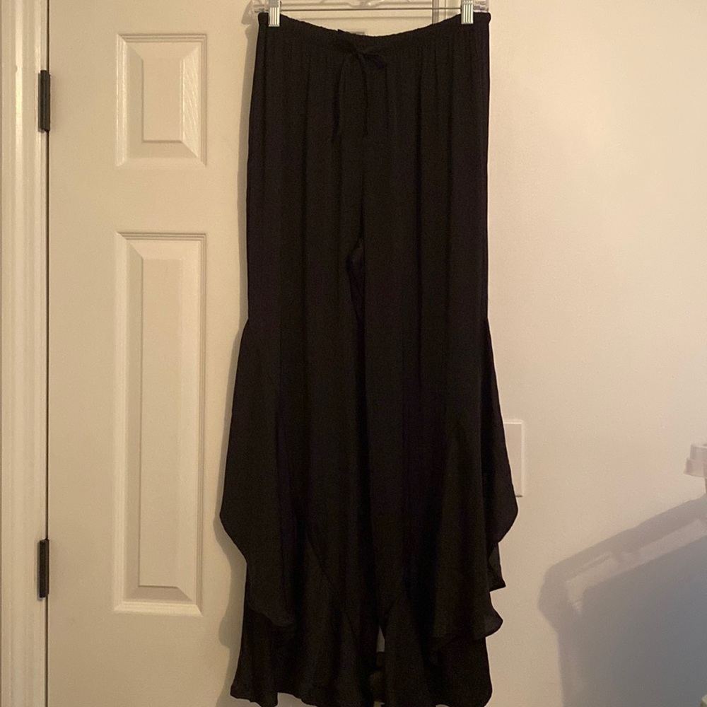 Elegant Black Women's Wide-Leg Pants